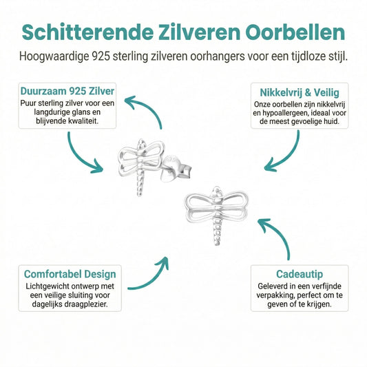 Aramat Jewels sterling silver dragonfly stud earrings with open wings, 10x9mm, perfect for nature lovers.