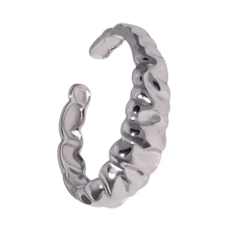 Damesring Verstelbaar β Open Ring met Motief β One Size - ring341 - 73884 - Ringen kopen# - Zilverkleur - alles - boho