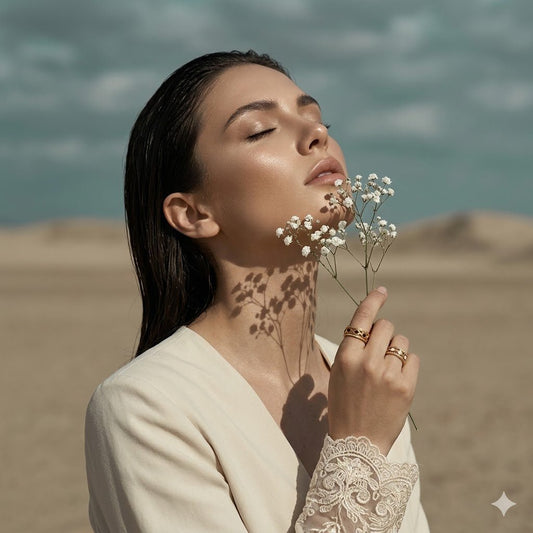 Goudkleurige Verstelbare RVS Ring met Emaille Boze Ogen - 7 mm - Aramat Jewels - Ringen - cadeautip