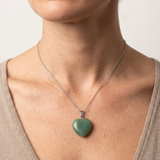 Groene Aventurijn Hartjes Hanger natuursteen - Aramat Jewels - Hangers - cadeautip