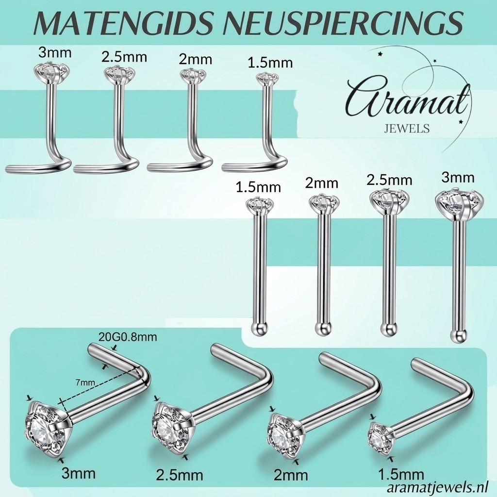 Acryl Neuspiercing Retainer Doorzichtig – 2mm L-Staafje Neusvleugelpiercing