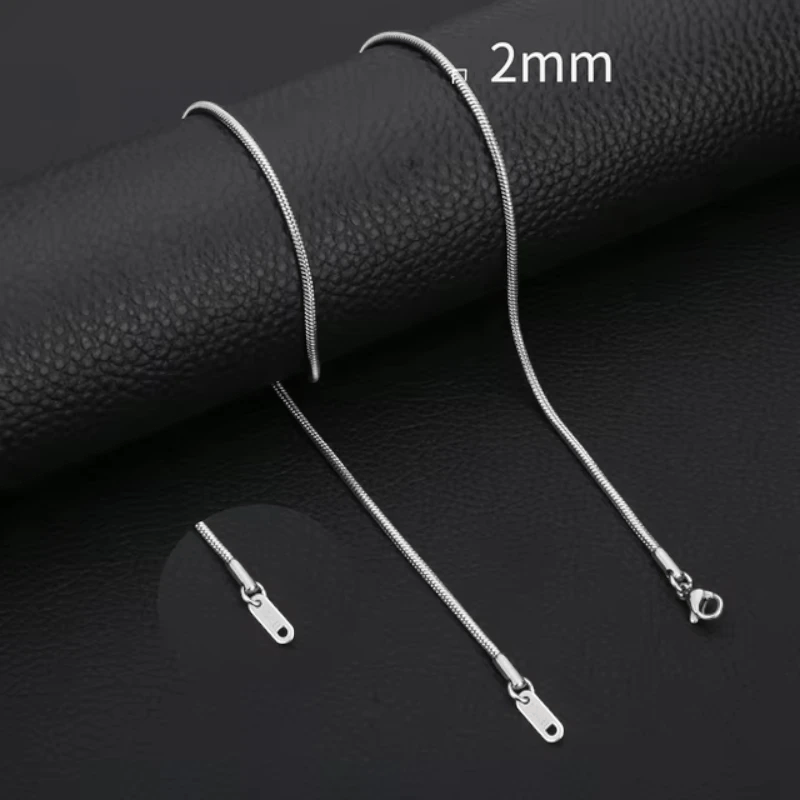 RVS Slangenketting Zilverkleur 45 - 60cm - Soepele Schakelketting Dames - Aramat Jewels - Halskettingen - cadeautip