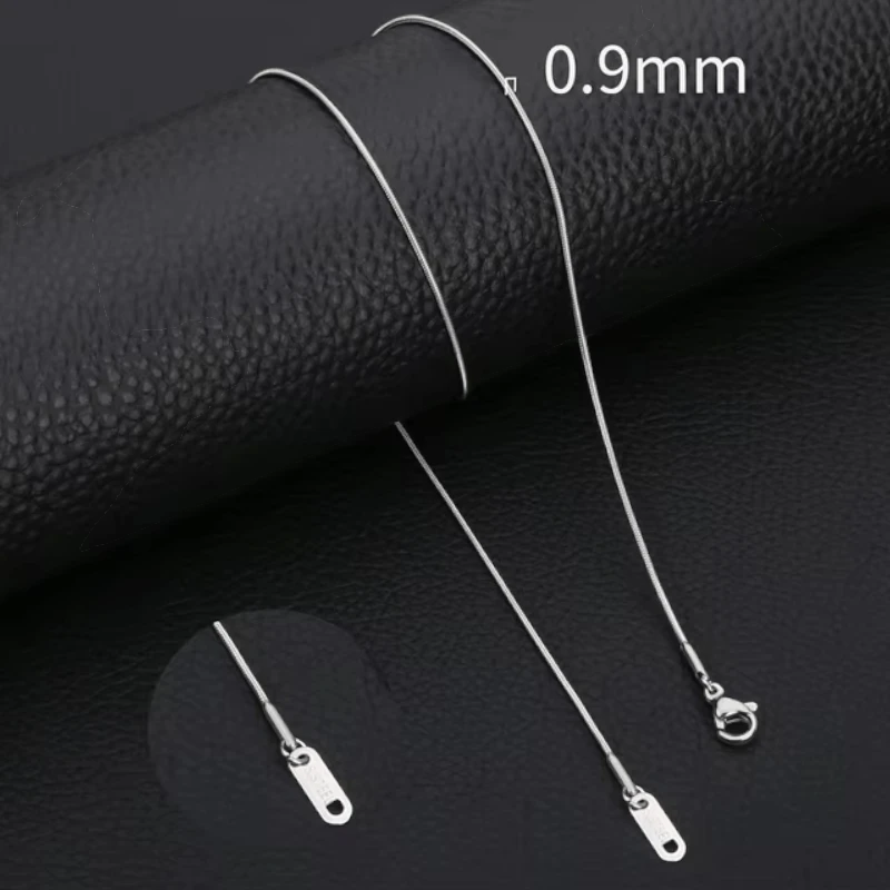 Stainless Steel Snake Chain Silver Color 45-60cm - Flexible Link Chain Women