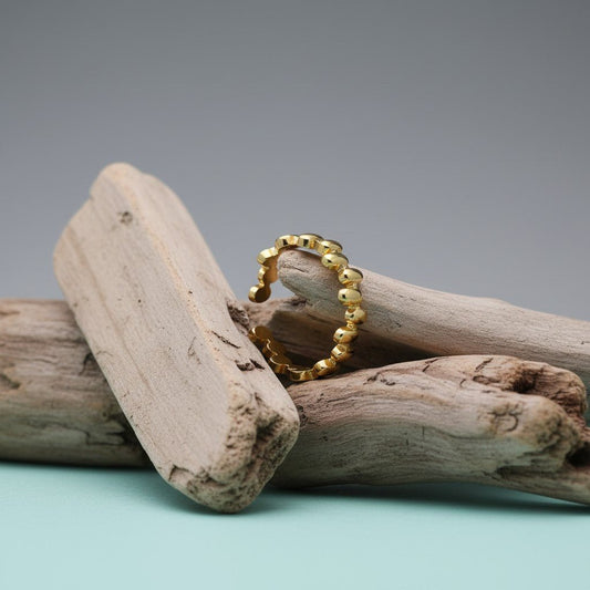 Stalen Damesring - Ovale Blokjes - Verstelbaar - 6mm - RVS - Aramat Jewels - Ringen - cadeautip