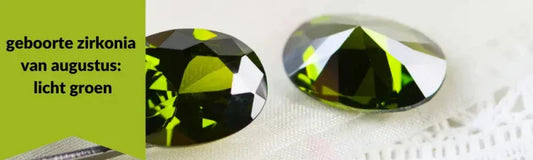 Peridoot geboortesteen augustus lichtgroen zirkonia betekenis Aramat Jewels