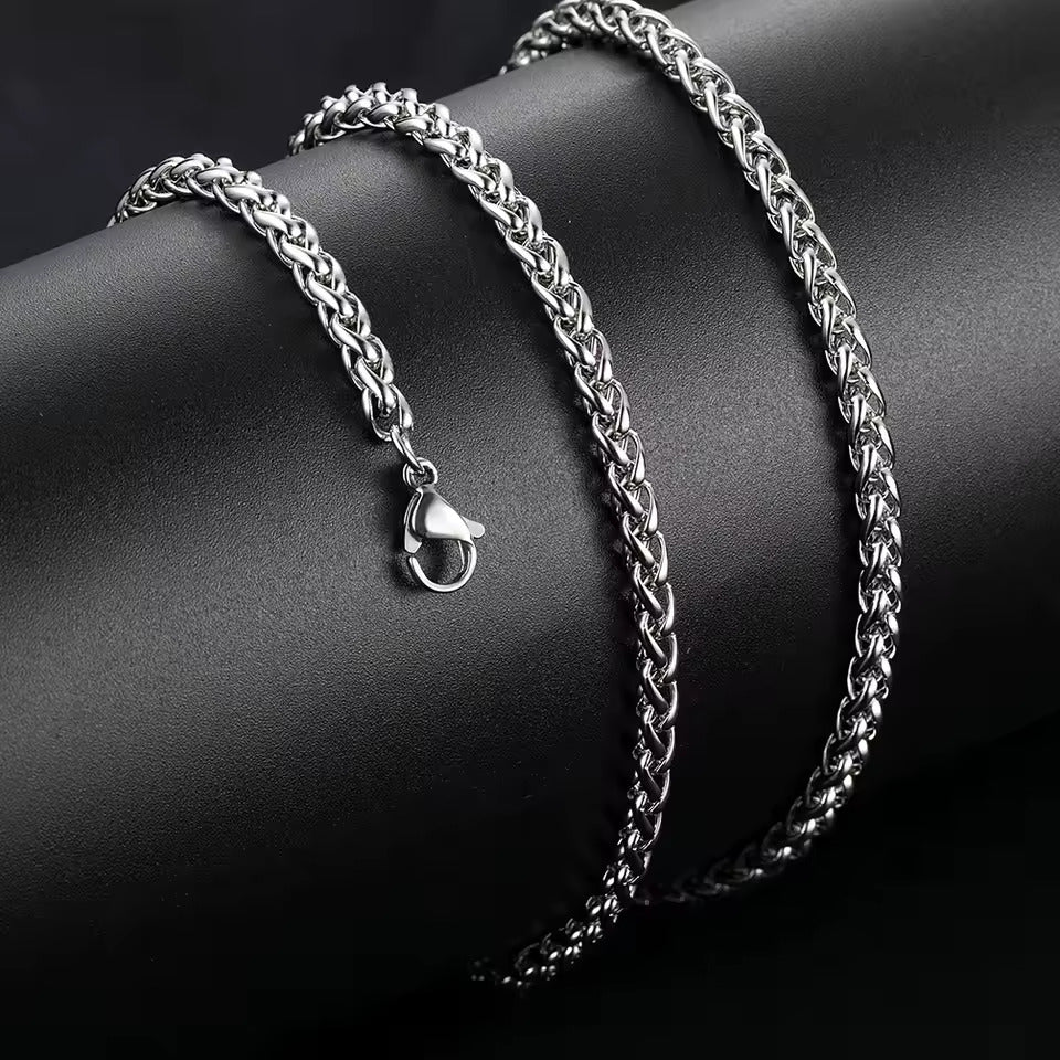 Foxtail Necklace Stainless Steel 80 cm – 4 mm