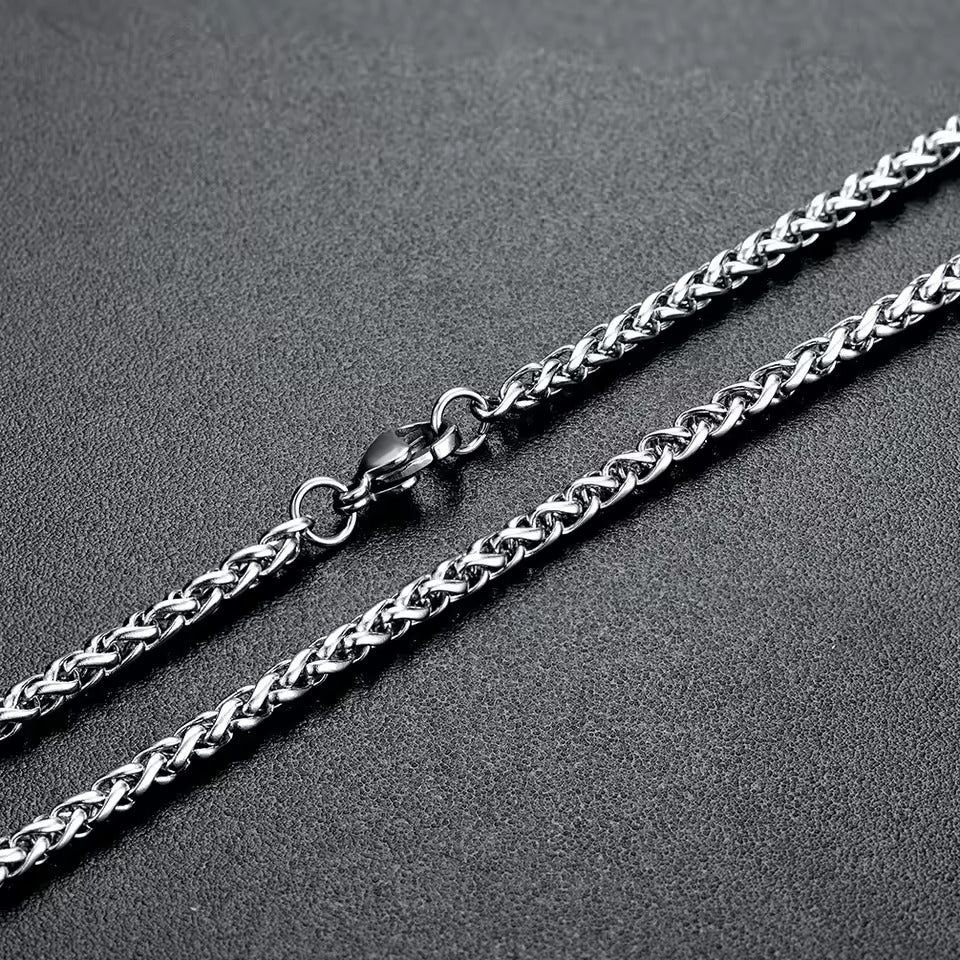 Foxtail Necklace Stainless Steel 85 cm – 3 mm