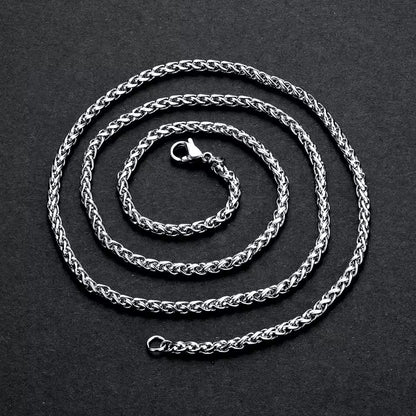 Foxtail Necklace Stainless Steel 65 cm – 6 mm