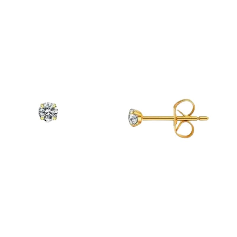 Gold-colored Titanium Earrings nickel-free