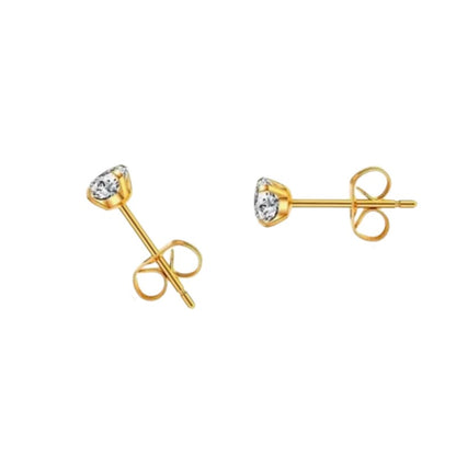 Gold-colored Titanium Earrings nickel-free
