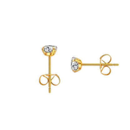 Gold-colored Titanium Earrings nickel-free
