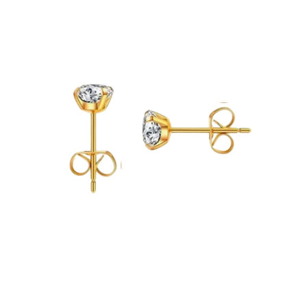 Gold-colored Titanium Earrings nickel-free