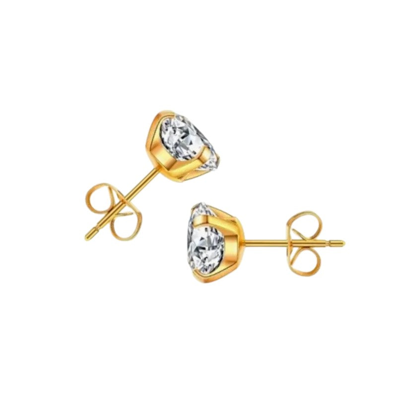Gold-colored Titanium Earrings nickel-free