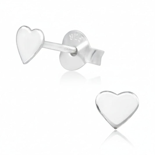 925 Zilveren Hartjes Oorbellen - 4 mm - Glad - Aramat Jewels - Oorbellen - cadeautip