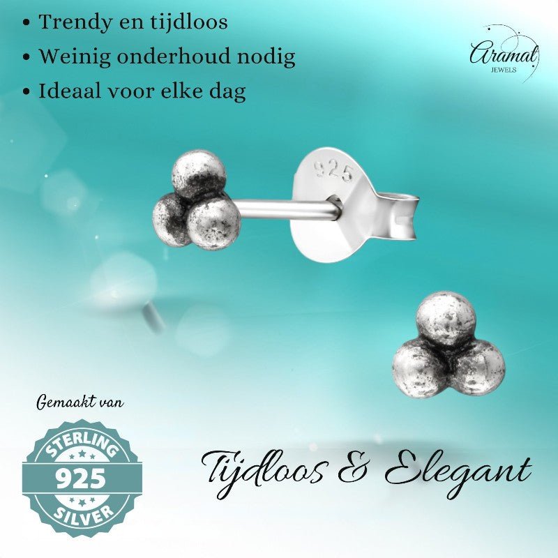 925 zilveren Oorbellen Kinder Dots 4mm - oor1823 - 37321 - Oorbellen kopen# - 4mm - 925 Zilver