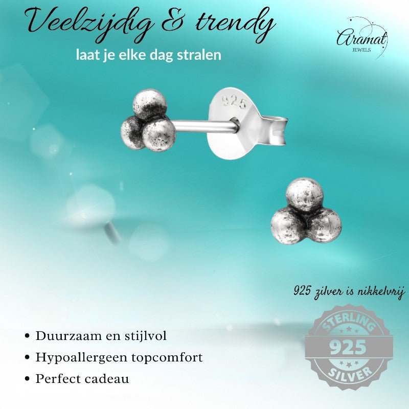 925 zilveren Oorbellen Kinder Dots 4mm - oor1823 - 37321 - Oorbellen kopen# - 4mm - 925 Zilver