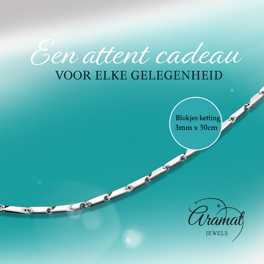 Chaîne à maillons bloc 50 cm – Bambou Acier inoxydable