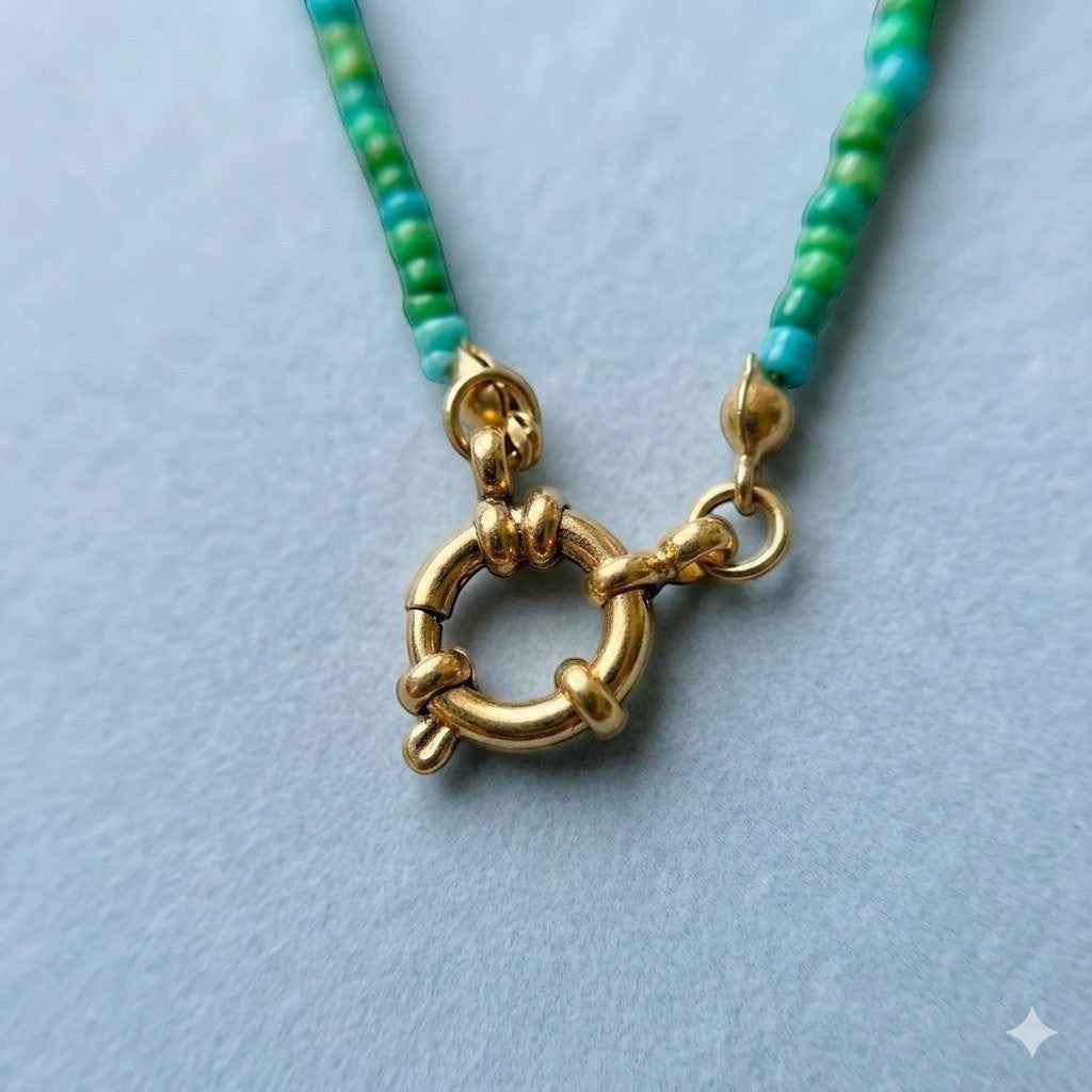 Ladies Beaded Charm Necklace