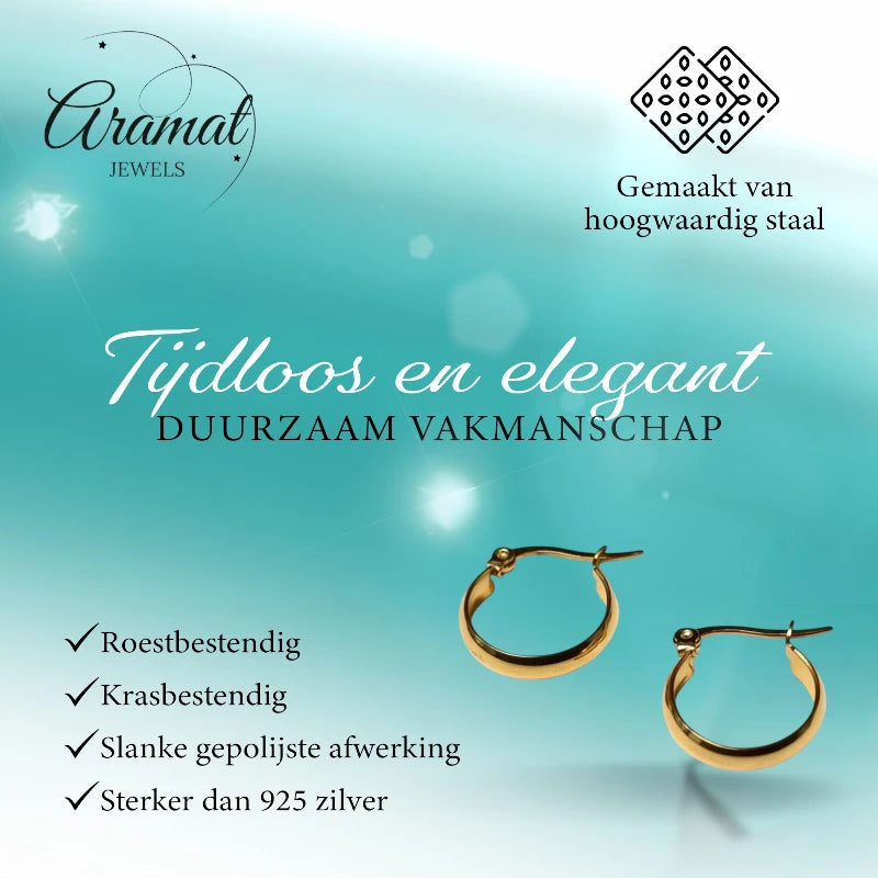 Gold Glam Hoops - Classic Earrings