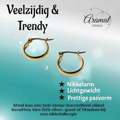 Gold Glam Hoops - Classic Earrings