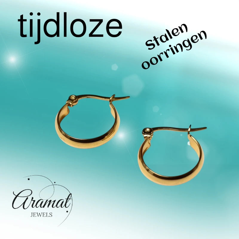 Gold Glam Hoops - Classic Earrings