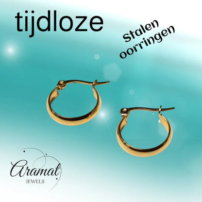 Gold Glam Hoops - Classic Earrings