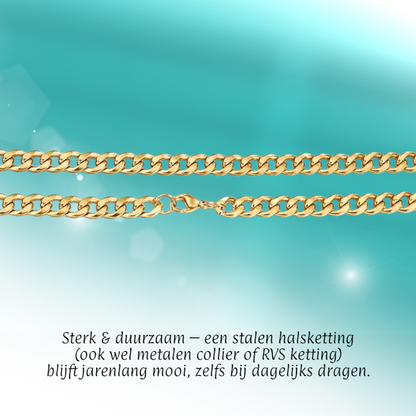 Stainless Steel Gourmet Necklace Gold-colored steel