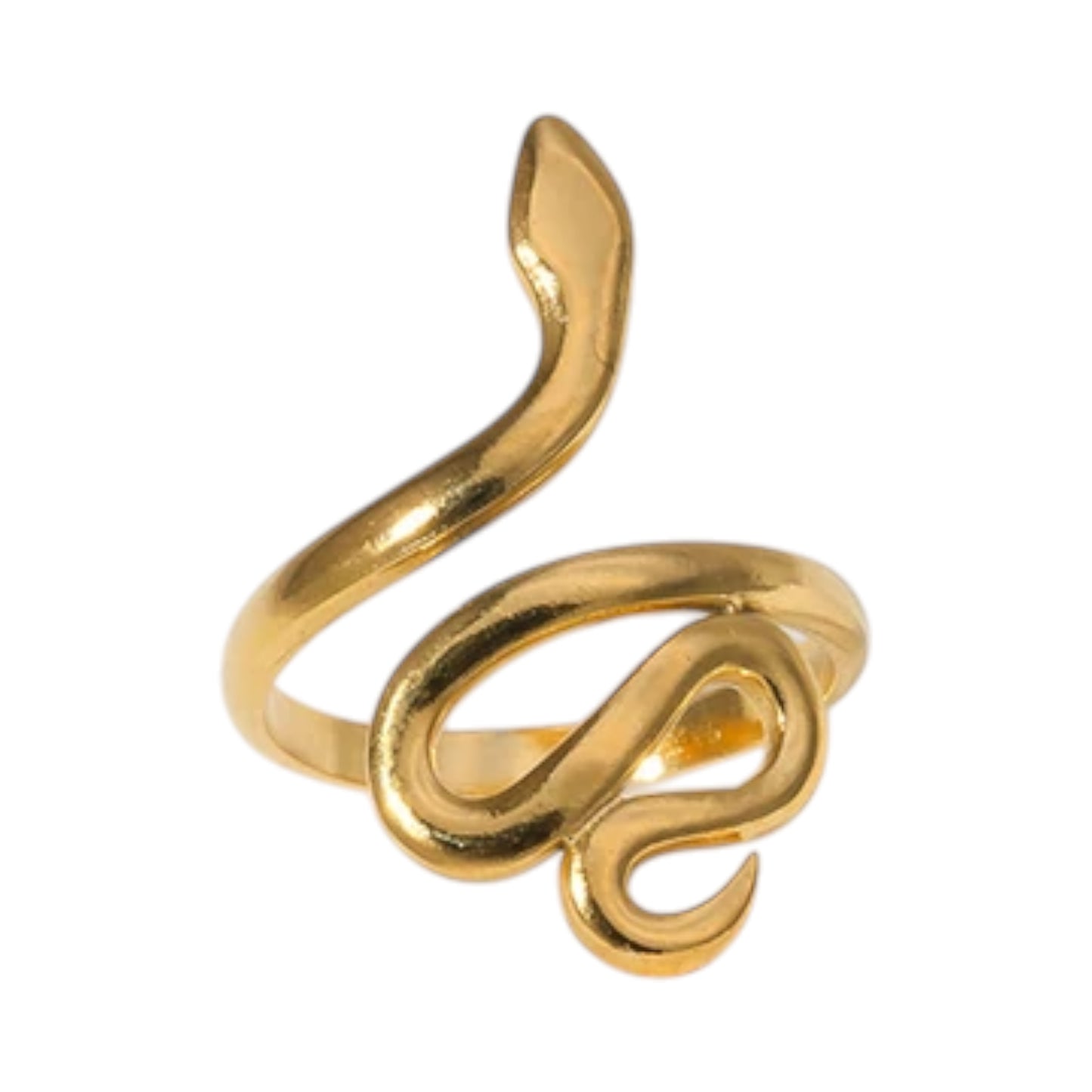 Grote Verstelbare Slangenring van RVS - 28mm Statement Ring