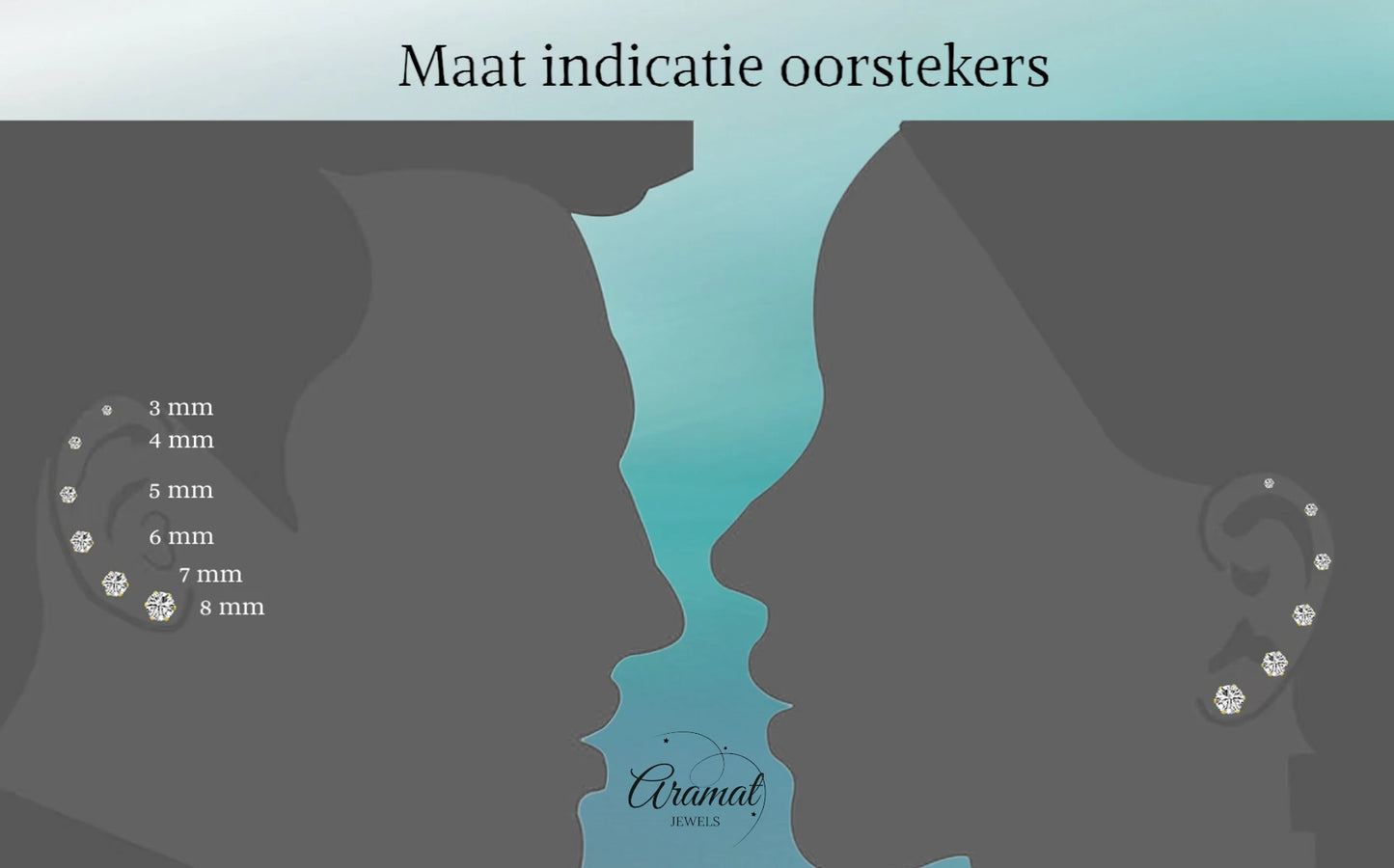 Gold-colored Zirconia Earrings 6mm Purple