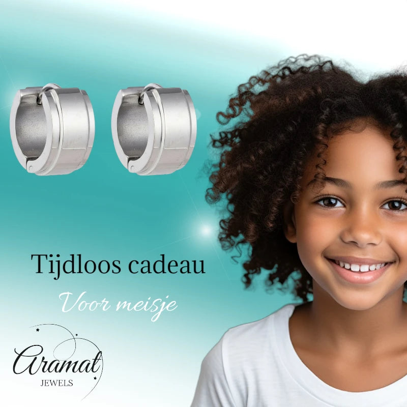 Earrings – 13mm Mini Hoop Earrings, Stainless Steel, Silver Color, Unisex 