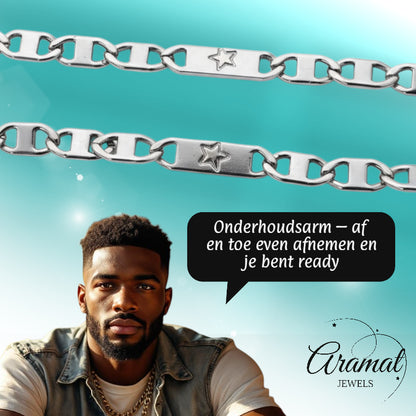 Silver-colored Navy Link Chain