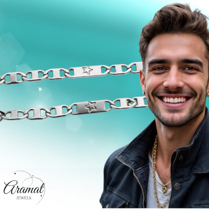 Silver-colored Navy Link Chain