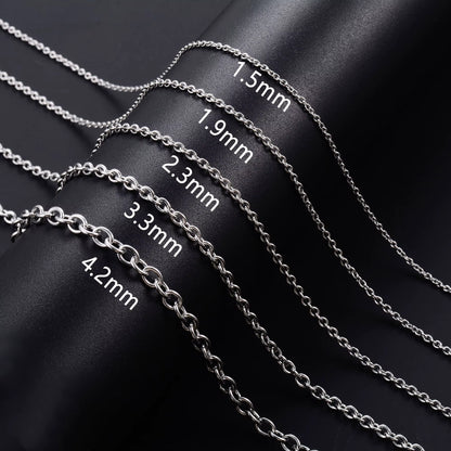 Stainless Steel Anchor Chain Silver Color 50-60cm - Maritime Link Chain