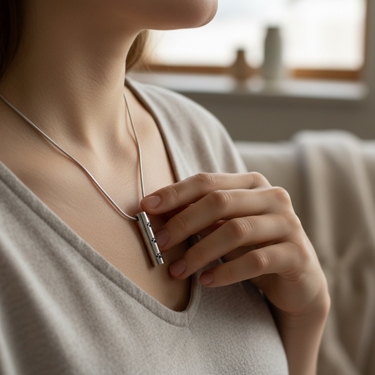 Stalen Ashanger Buis Zilverkleur met Zwarte Pootafdrukken 3,4cm