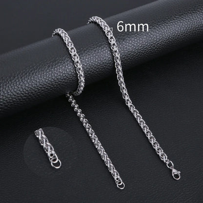 Foxtail Necklace Stainless Steel 65 cm – 6 mm