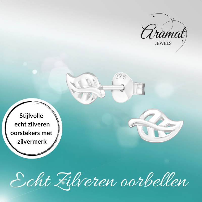 Silver Leaf Earrings – 7x5mm