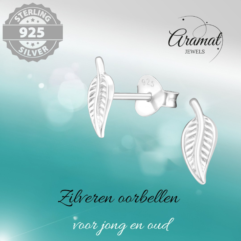 Silver Leaf Earrings – 9x4mm