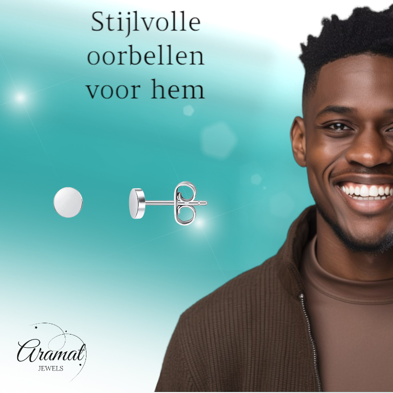 Silver-colored Round Stud Earrings Stainless Steel 3mm