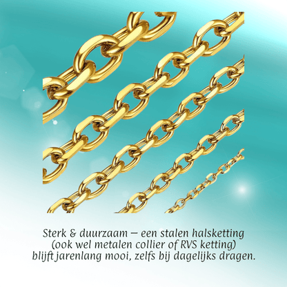 Anker Schakel Halsketting Goudkleur - Aramat Jewels - Halskettingen - cadeautip