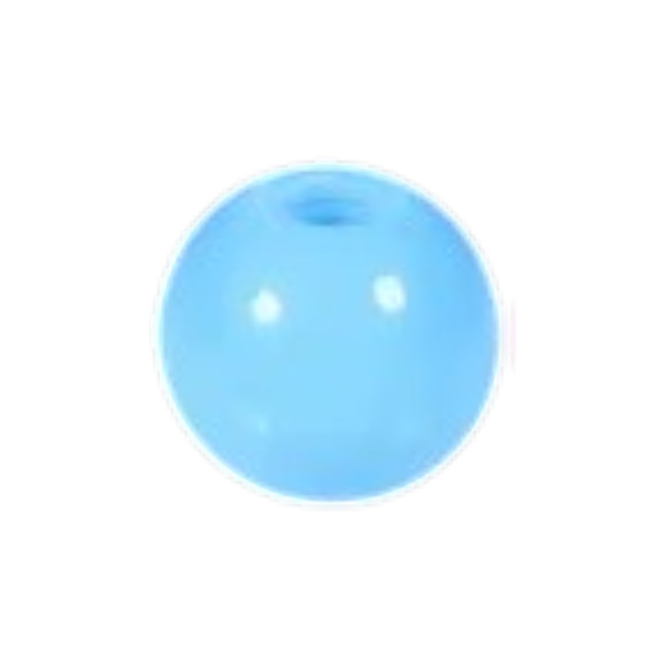 Aramat Jewels lichtblauw acryl piercing balletje van 5mm voor 1.6mm schroefdraad, tandvriendelijk en hypoallergeen.