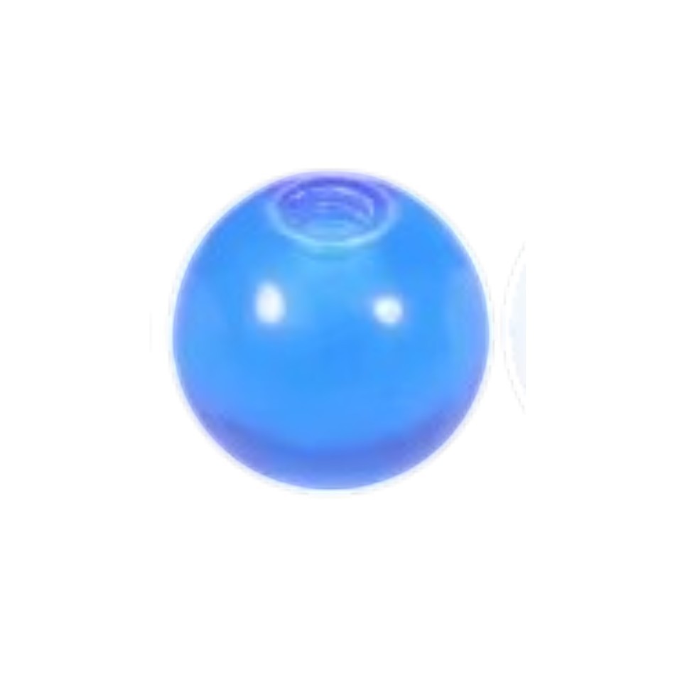 Aramat Jewels blauw transparant acryl piercing balletje van 6mm voor tong- of navelpiercings