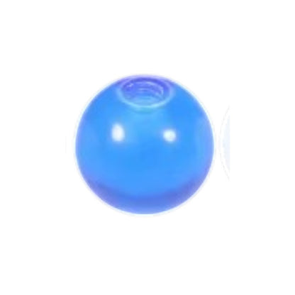 Aramat Jewels blauw transparant acryl piercing balletje van 6mm voor tong- of navelpiercings