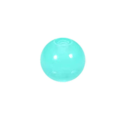 Aramat Jewels glow in the dark piercing balletje van 5mm in lichtblauw acryl voor tong- of navelpiercings.