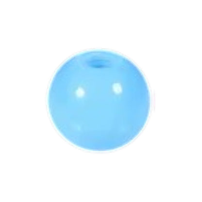 Aramat Jewels lichtblauw acryl piercing balletje van 6mm, geschikt voor 1.6mm staafjes, tandvriendelijk en lichtgewicht.