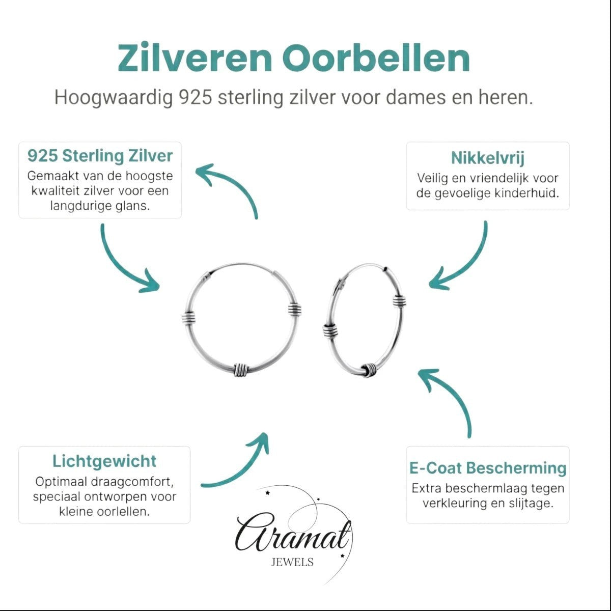 Aramat Jewels oxidized silver Bali hoop earrings, 20mm diameter, with a rustic vintage design and secure stud closure.