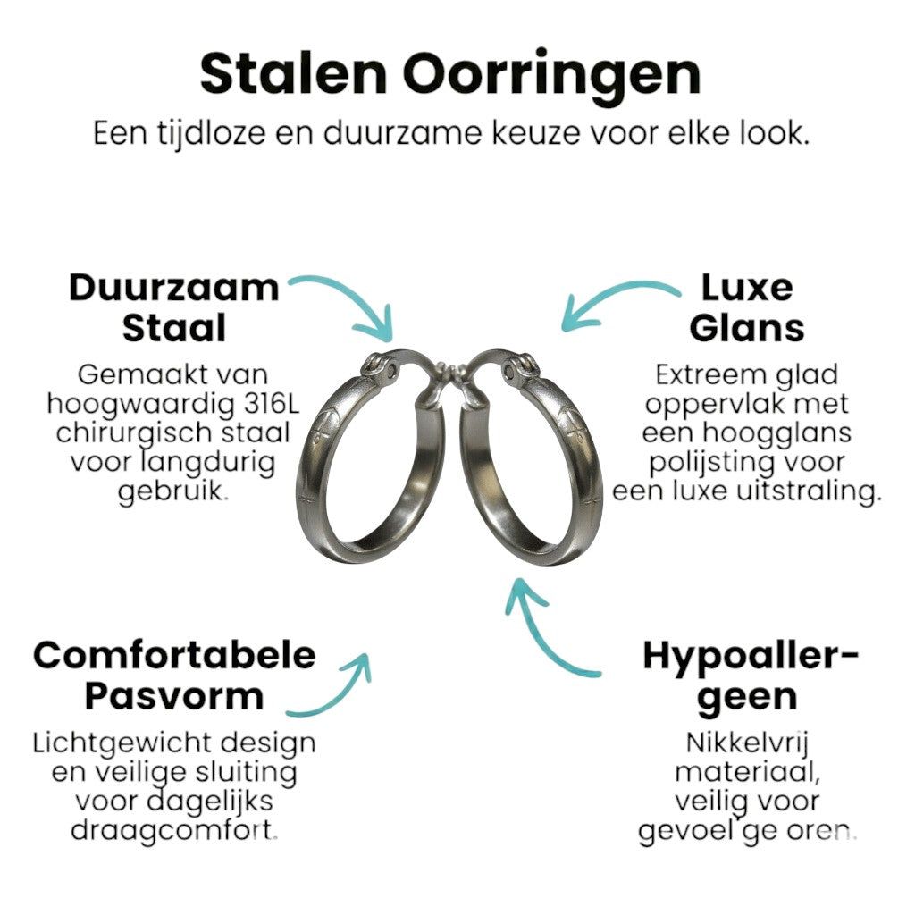 Aramat Jewels silver-tone stainless steel hoop earrings with anchor motif, 20mm diameter, unisex design.