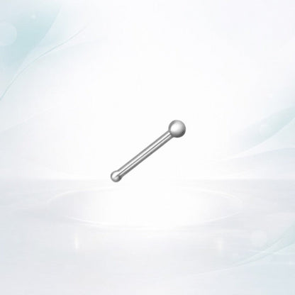 Aramat Jewels silver-colored surgical steel nose piercing with 2mm steel balls, perfect for daily wear.