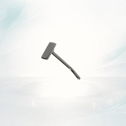 Aramat Jewels silver-tone steel curved nose piercing with a 4mm rectangular end.