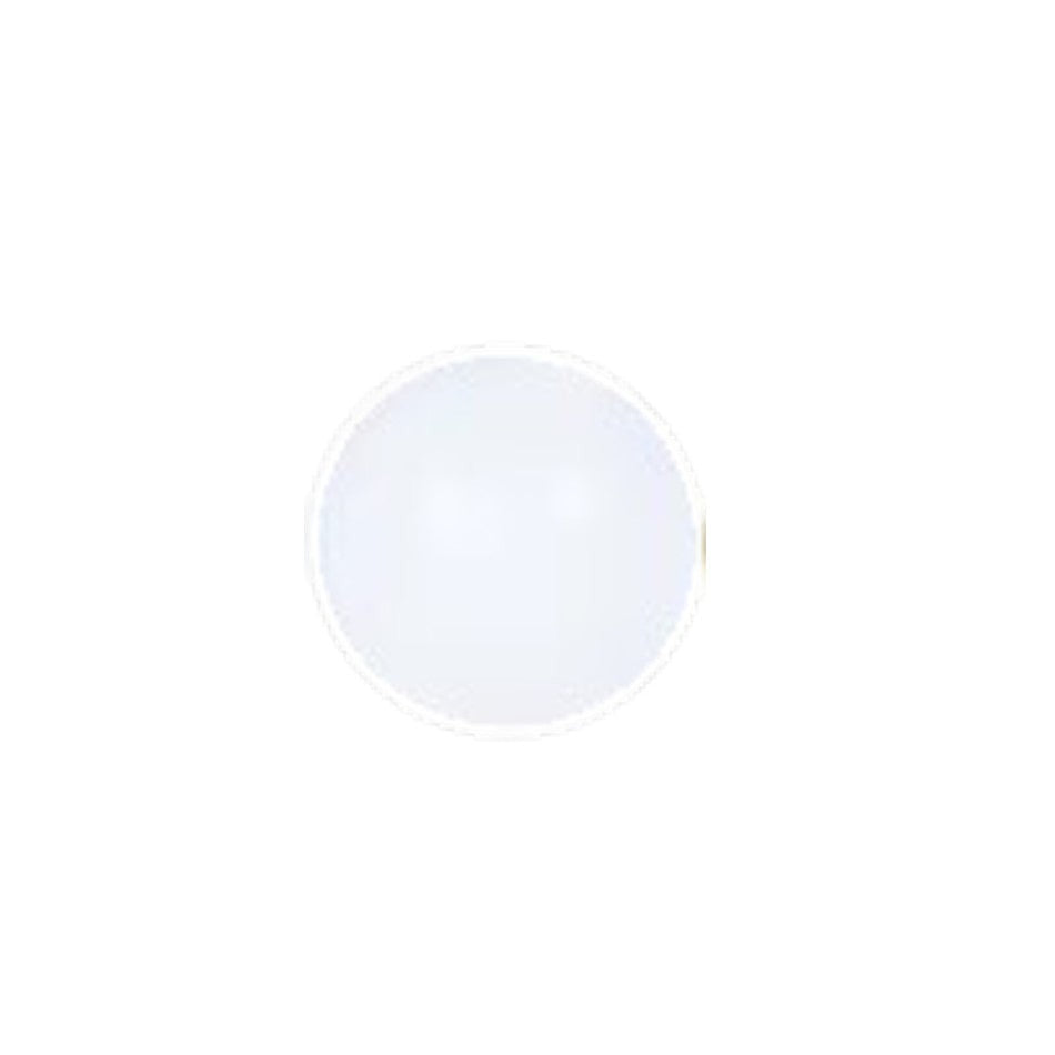 Aramat Jewels wit acryl piercing balletje van 5mm, geschikt voor 1.6mm schroefdraad, tandvriendelijk en lichtgewicht.