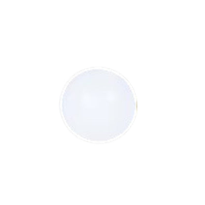 Wit Aramat Jewels acryl piercing balletje van 6mm voor 1.6mm staafjes, tandvriendelijk en lichtgewicht.